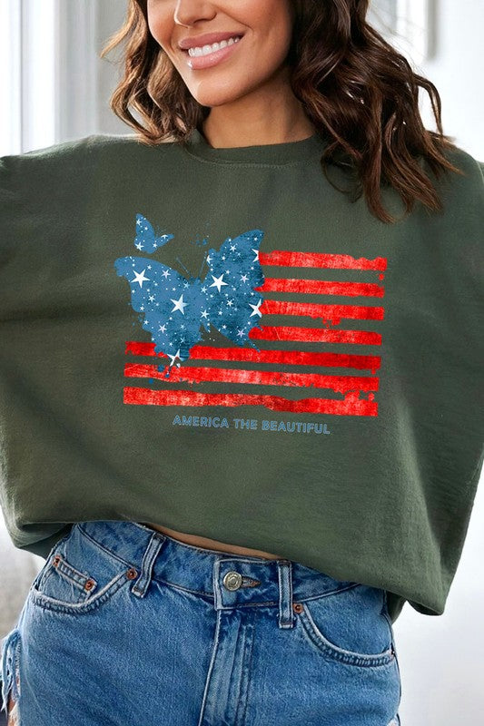 Akira USA Flag Graphic Sweatshirt