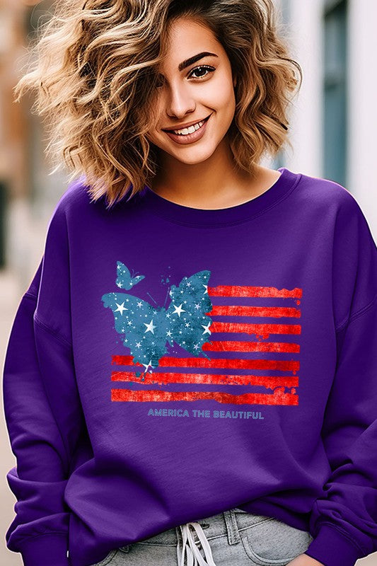 Akira USA Flag Graphic Sweatshirt