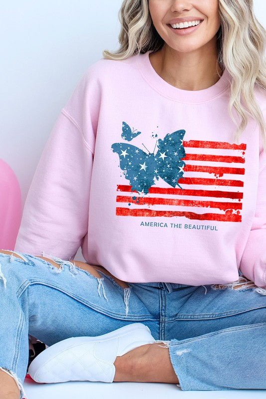 Akira USA Flag Graphic Sweatshirt