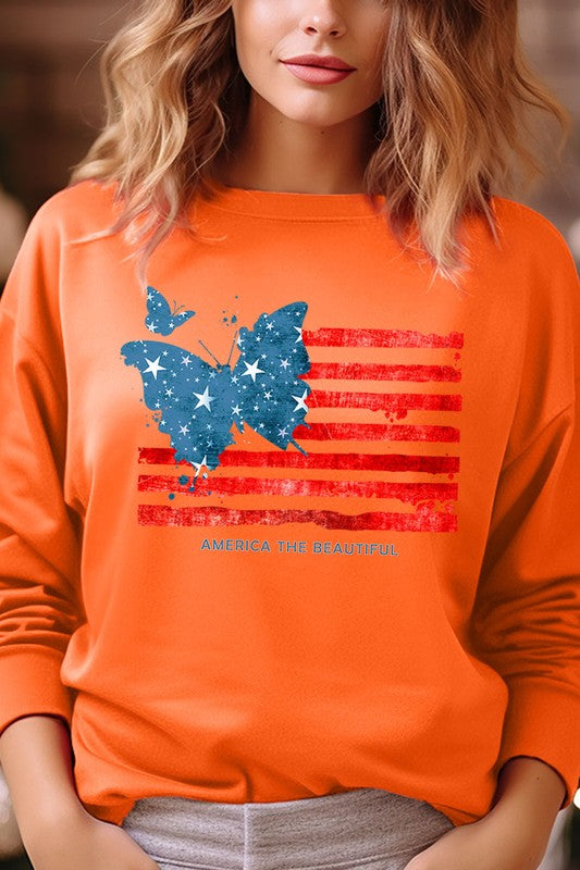 Akira USA Flag Graphic Sweatshirt