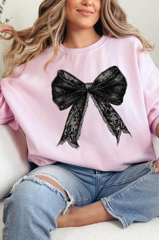 Coquette Bow Graphic Sweatshirt