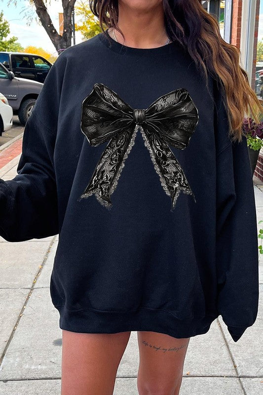 Coquette Bow Graphic Sweatshirt