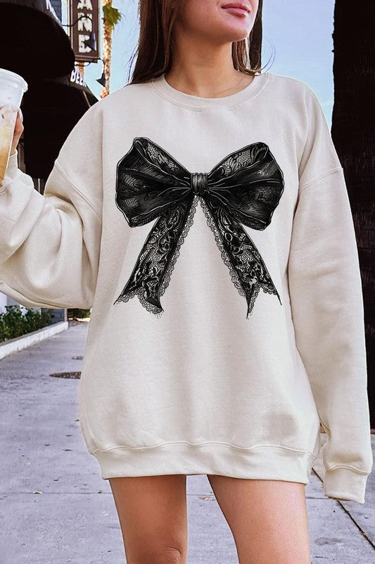Coquette Bow Graphic Sweatshirt