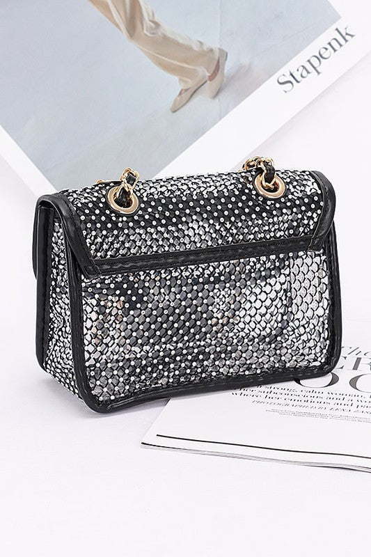 Iliana Rhinestone Shoulder Bag