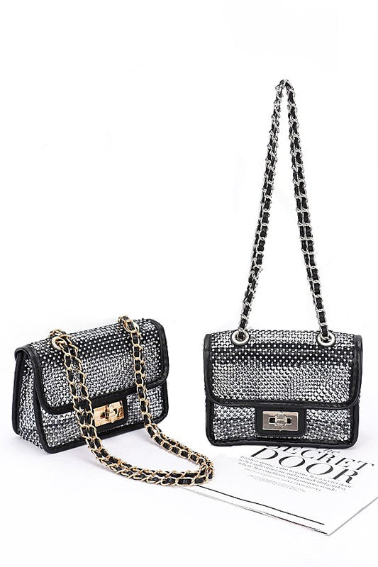 Iliana Rhinestone Shoulder Bag
