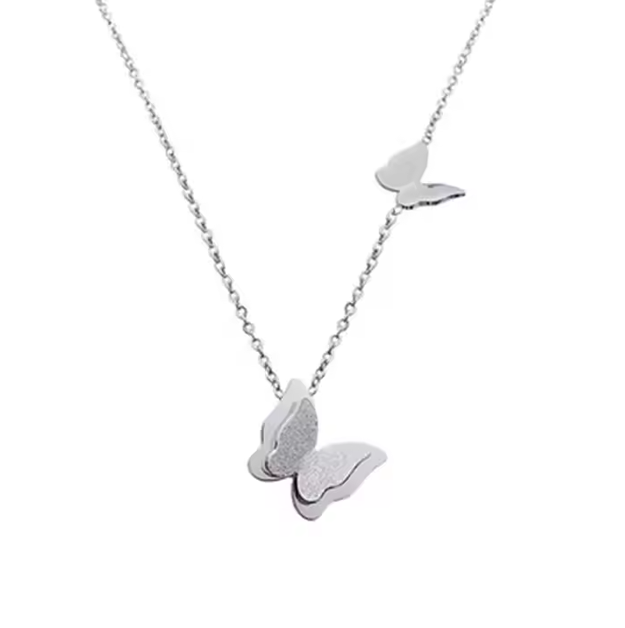 Double Butterfly Necklace
