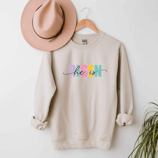 He Is Risen Colorful Sweatshirt