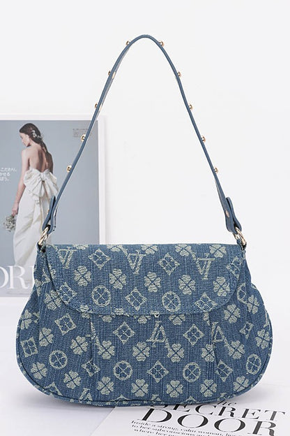 Victoria Denim Shoulder Bag