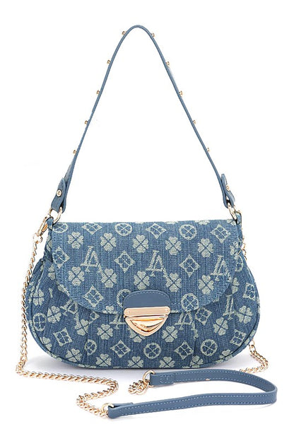 Victoria Denim Shoulder Bag