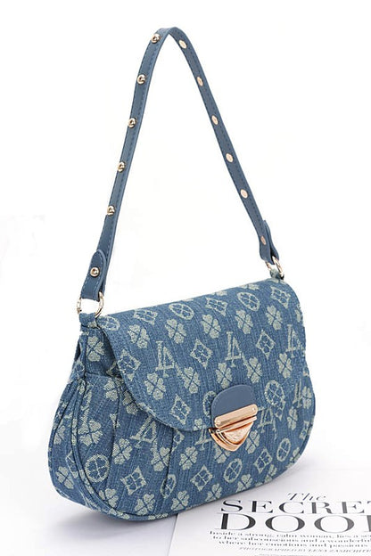 Victoria Denim Shoulder Bag