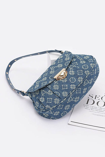 Victoria Denim Shoulder Bag
