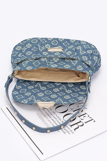 Victoria Denim Shoulder Bag