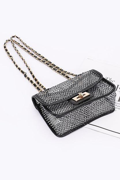 Iliana Rhinestone Shoulder Bag