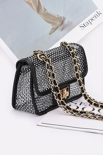 Iliana Rhinestone Shoulder Bag