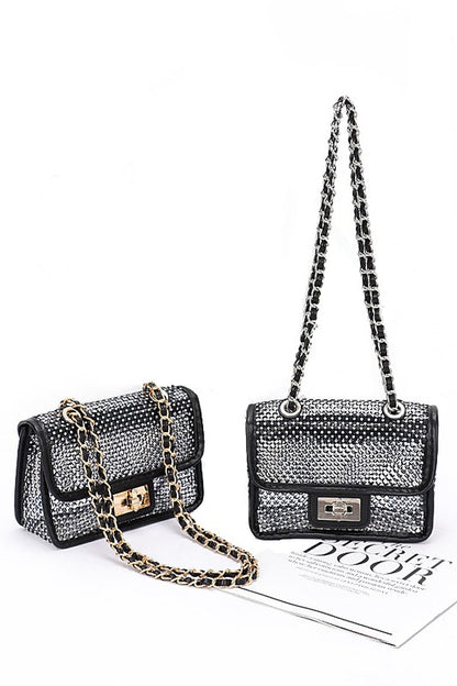 Iliana Rhinestone Shoulder Bag