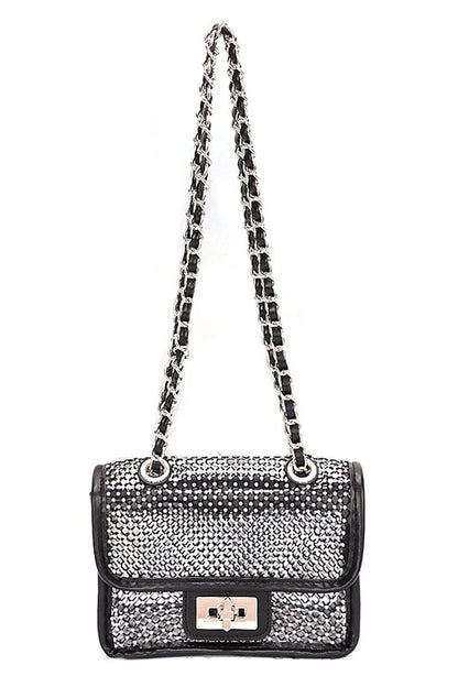 Iliana Rhinestone Shoulder Bag