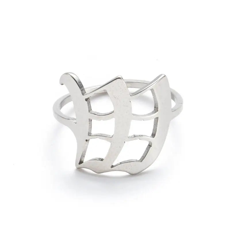 Custom Initial Ring Old English Style ER151