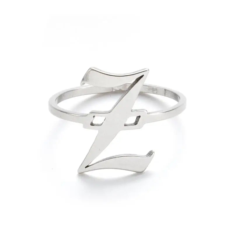 Custom Initial Ring Old English Style ER151