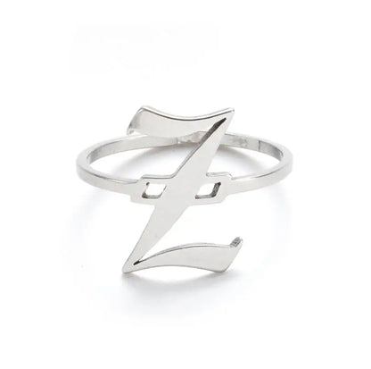 Custom Initial Ring Old English Style ER151
