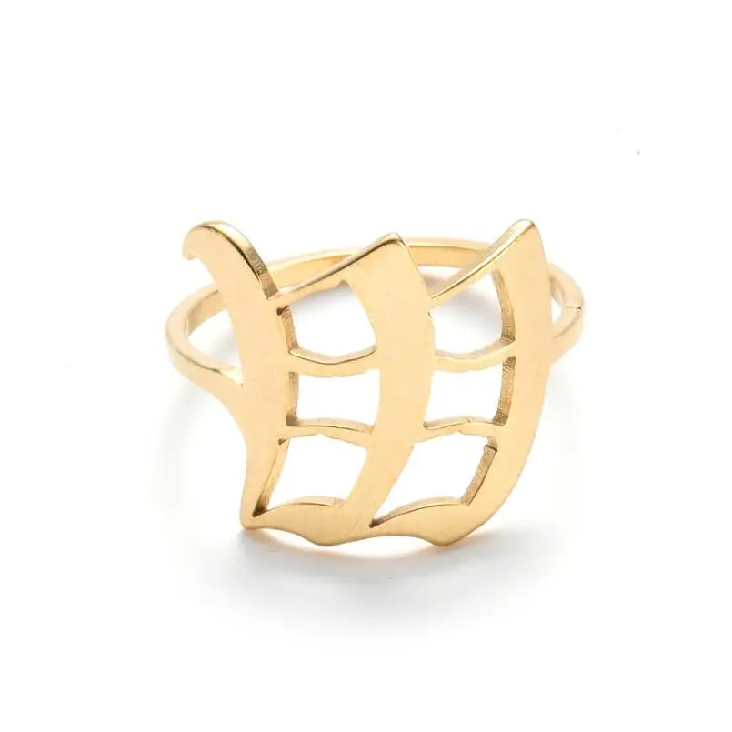 Custom Initial Ring Old English Style ER151