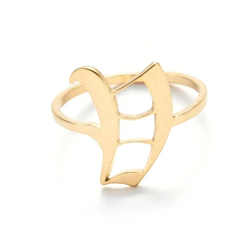 Custom Initial Ring Old English Style ER151
