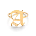 Custom Initial Ring Old English Style ER151