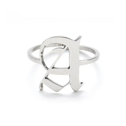 Custom Initial Ring Old English Style ER151