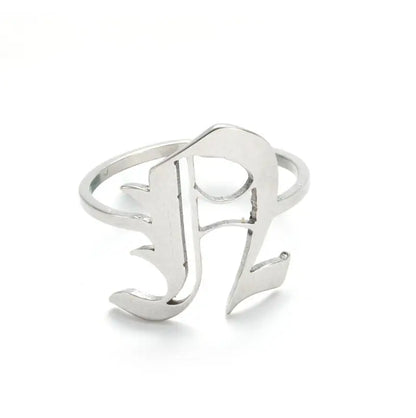 Custom Initial Ring Old English Style ER151