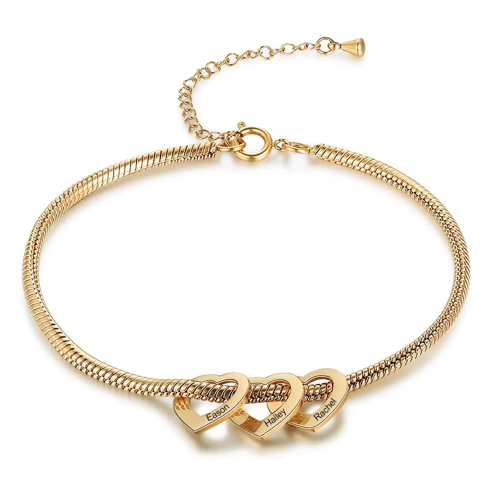 Custom Name Heart Bracelet Style ER123