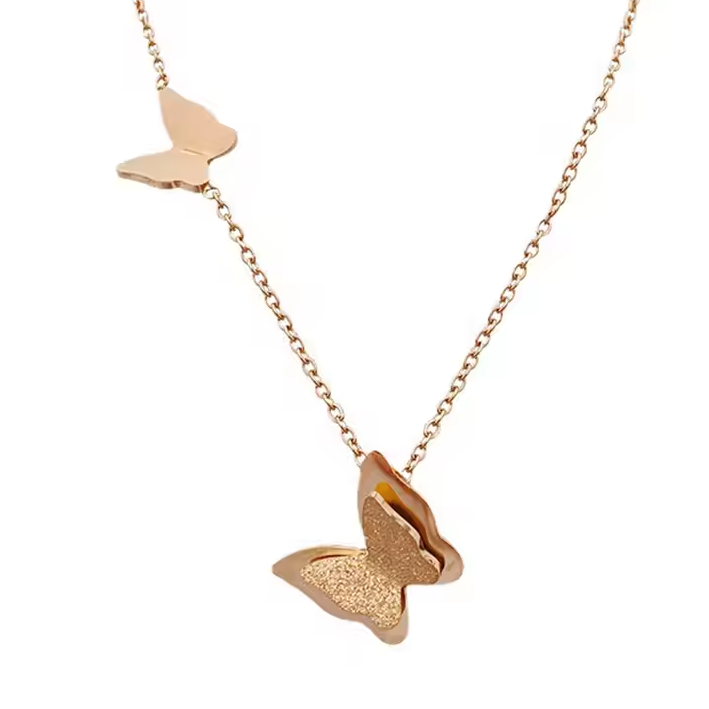 Double Butterfly Necklace