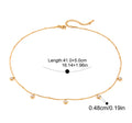 Multi-Pendant Floral Rhinestone Necklace 18K Gold-Plated