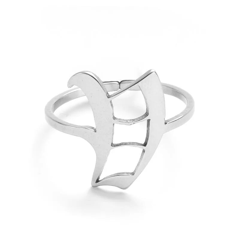 Custom Initial Ring Old English Style ER151