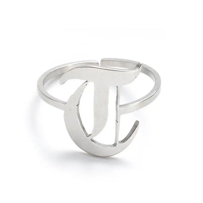 Custom Initial Ring Old English Style ER151