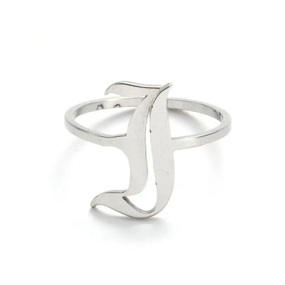 Custom Initial Ring Old English Style ER151