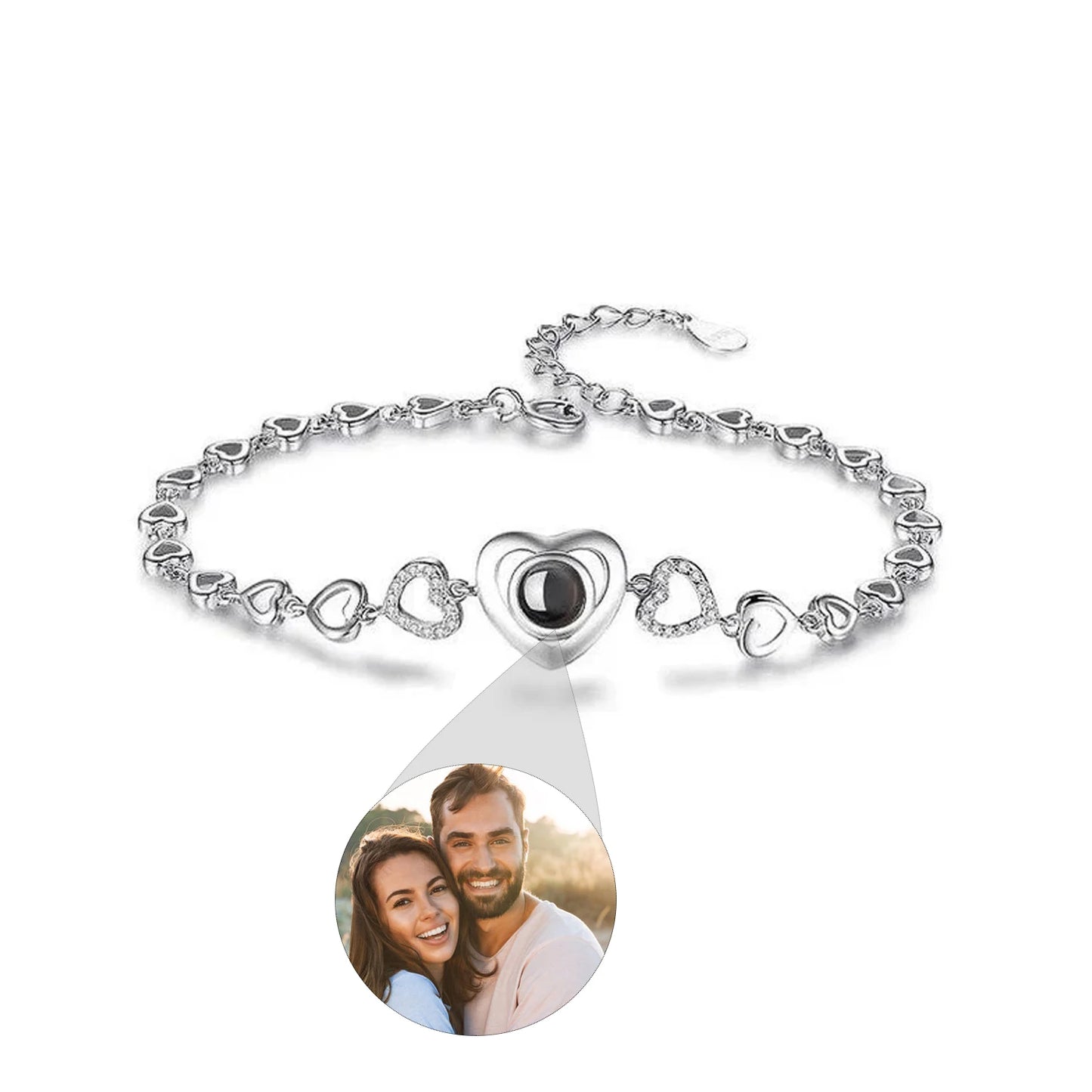 Custom Photo Projection Heart Bracelet Style ER129