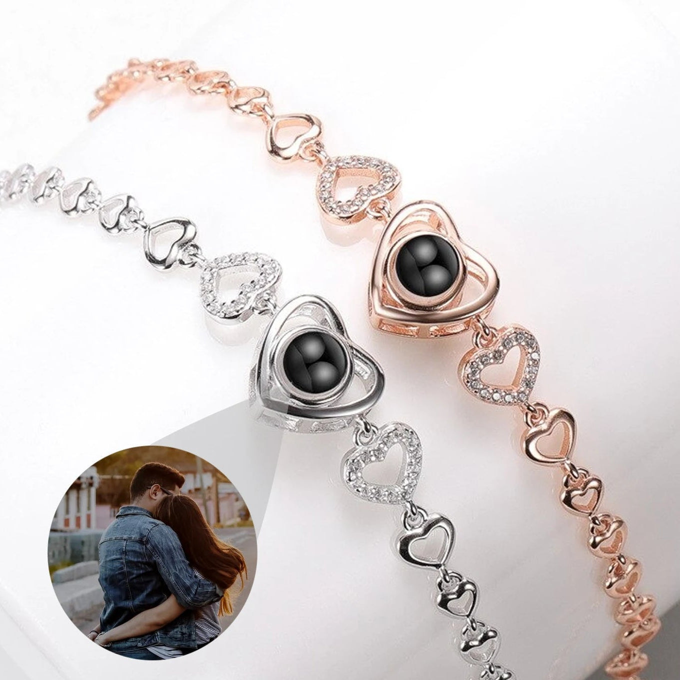 Custom Photo Projection Heart Bracelet Style ER129