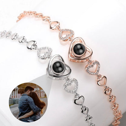 Custom Photo Projection Heart Bracelet Style ER129