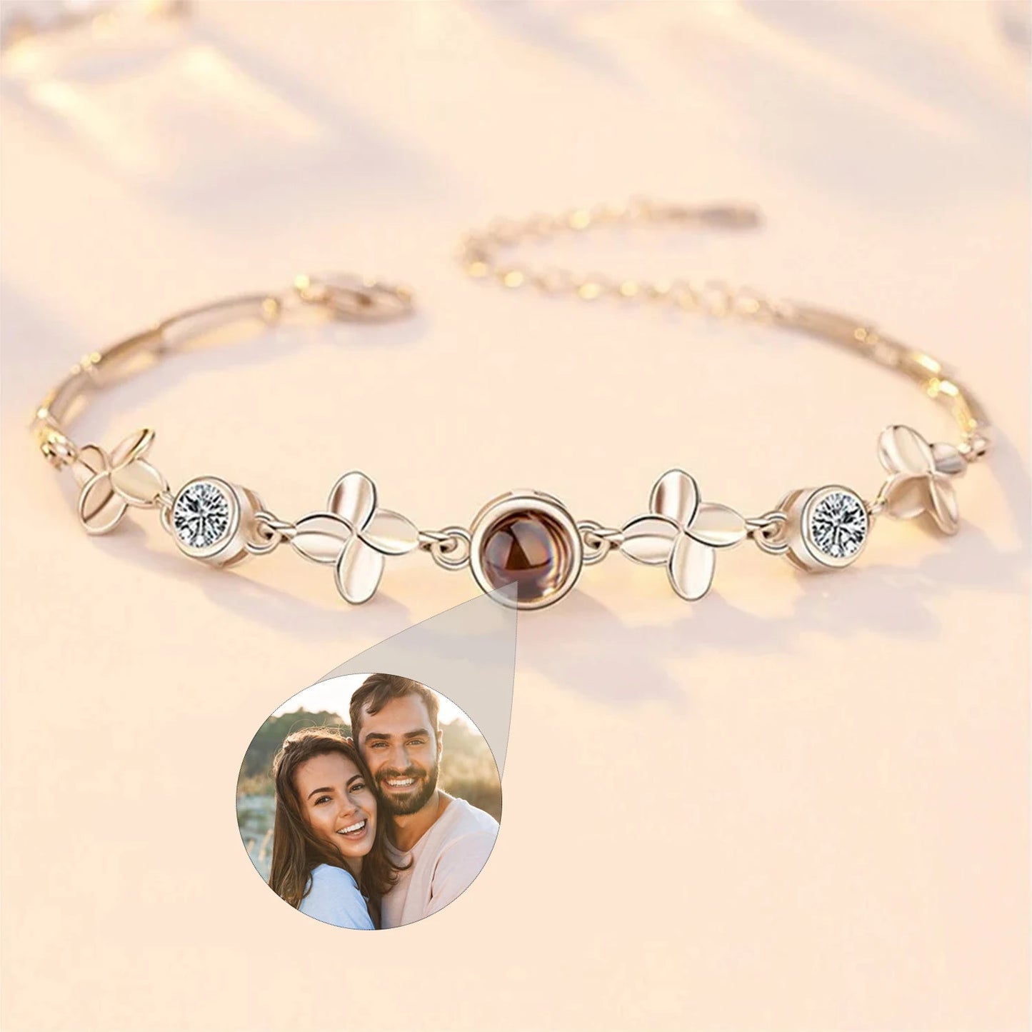 Custom Photo Projection Heart Bracelet Style ER129