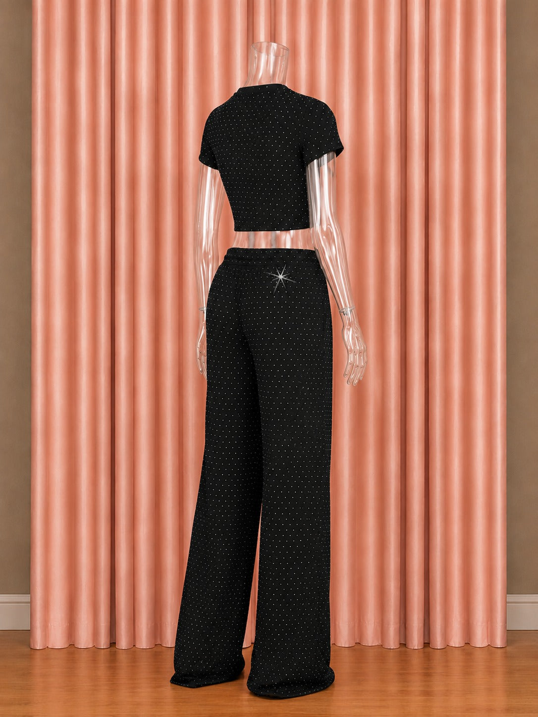 Roxella Rhinestone Set - Black