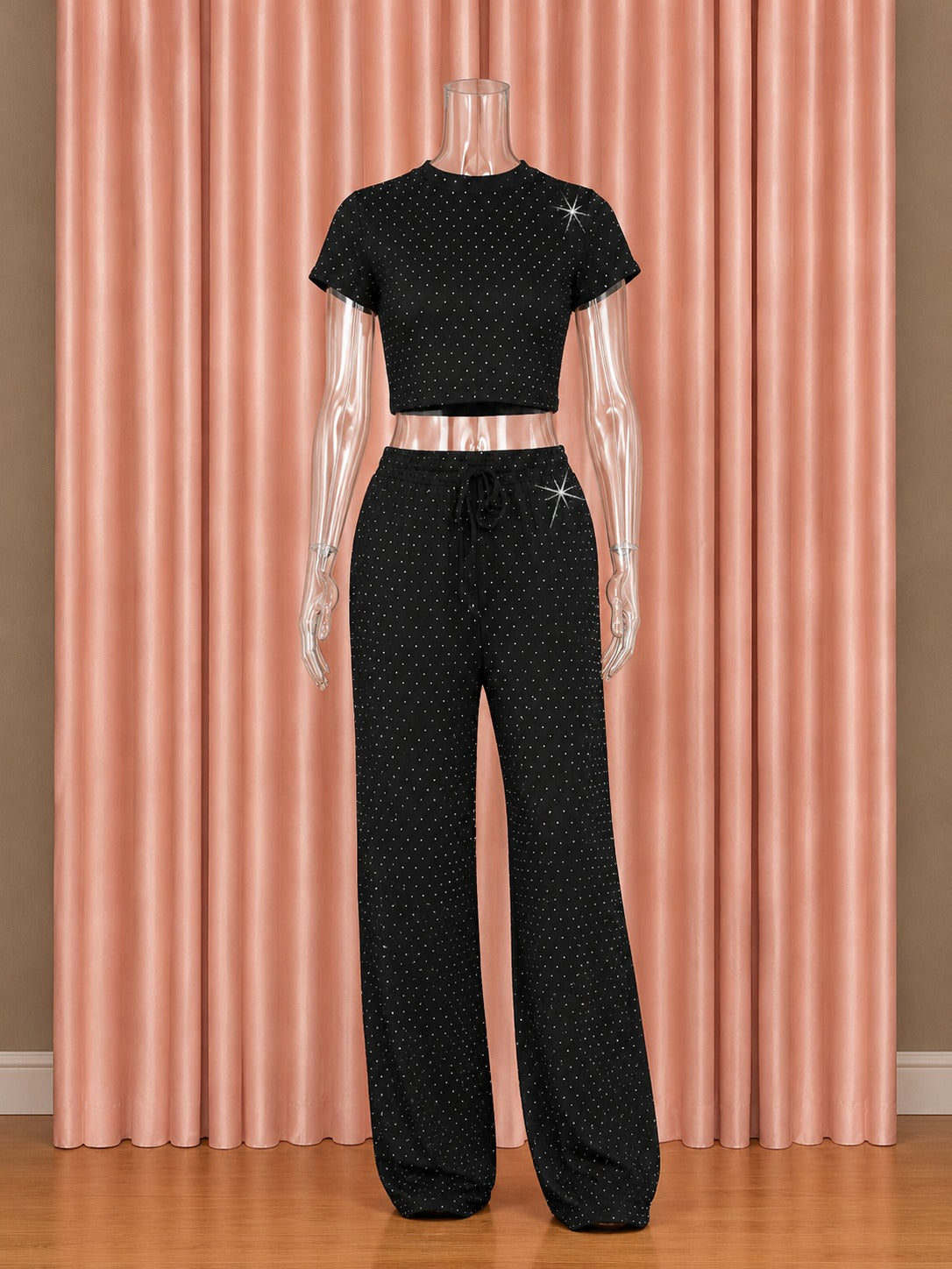 Roxella Rhinestone Set - Black