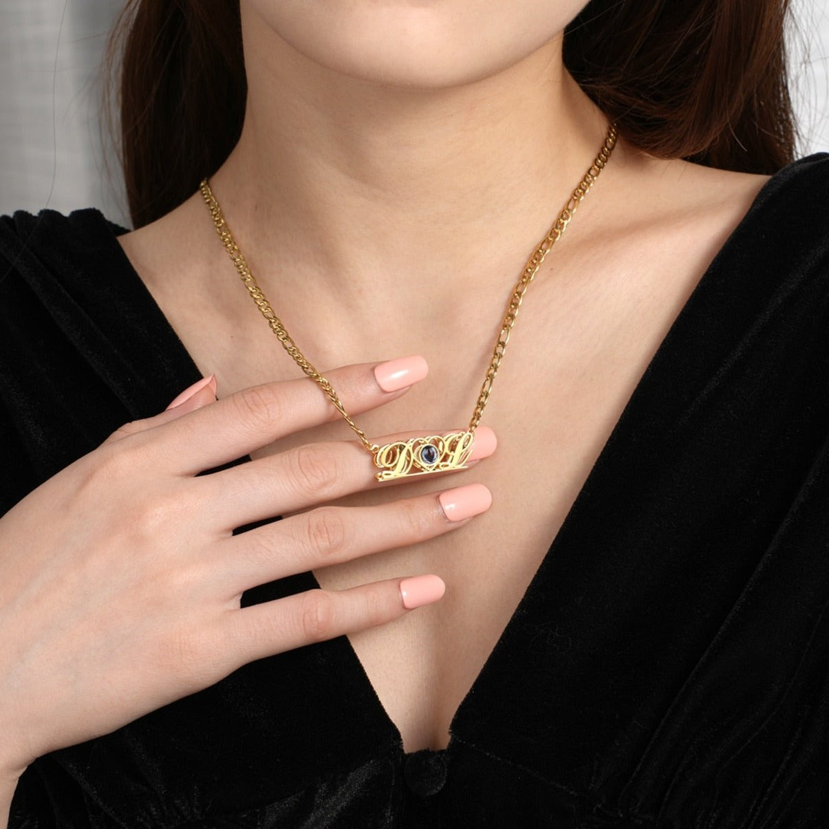Custom Name Projection Photo Necklace Style ER86
