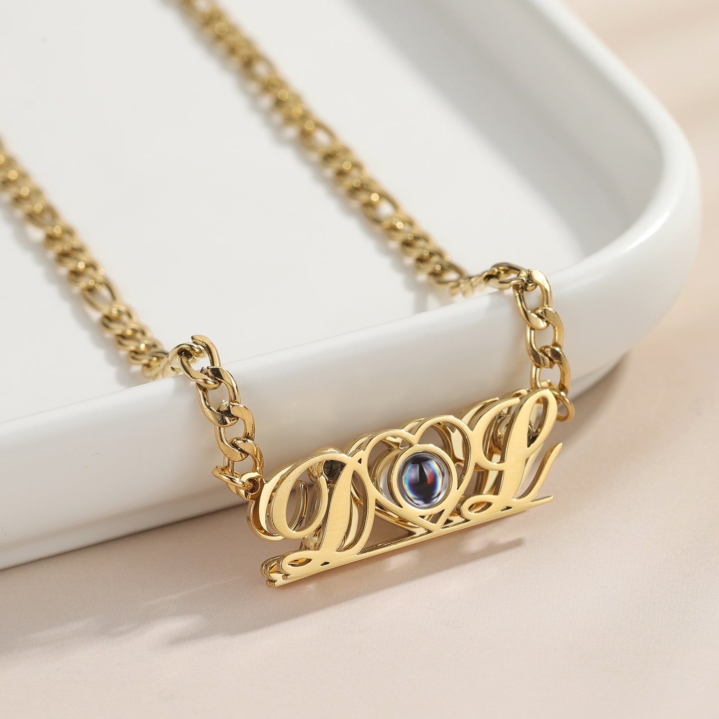 Custom Name Projection Photo Necklace Style ER86