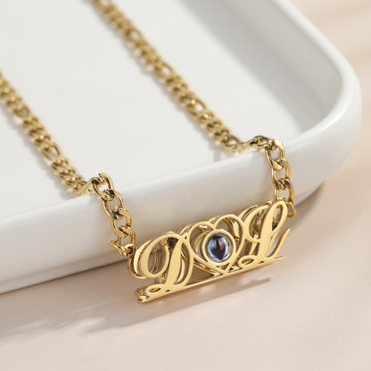 Custom Name Projection Photo Necklace Style ER86