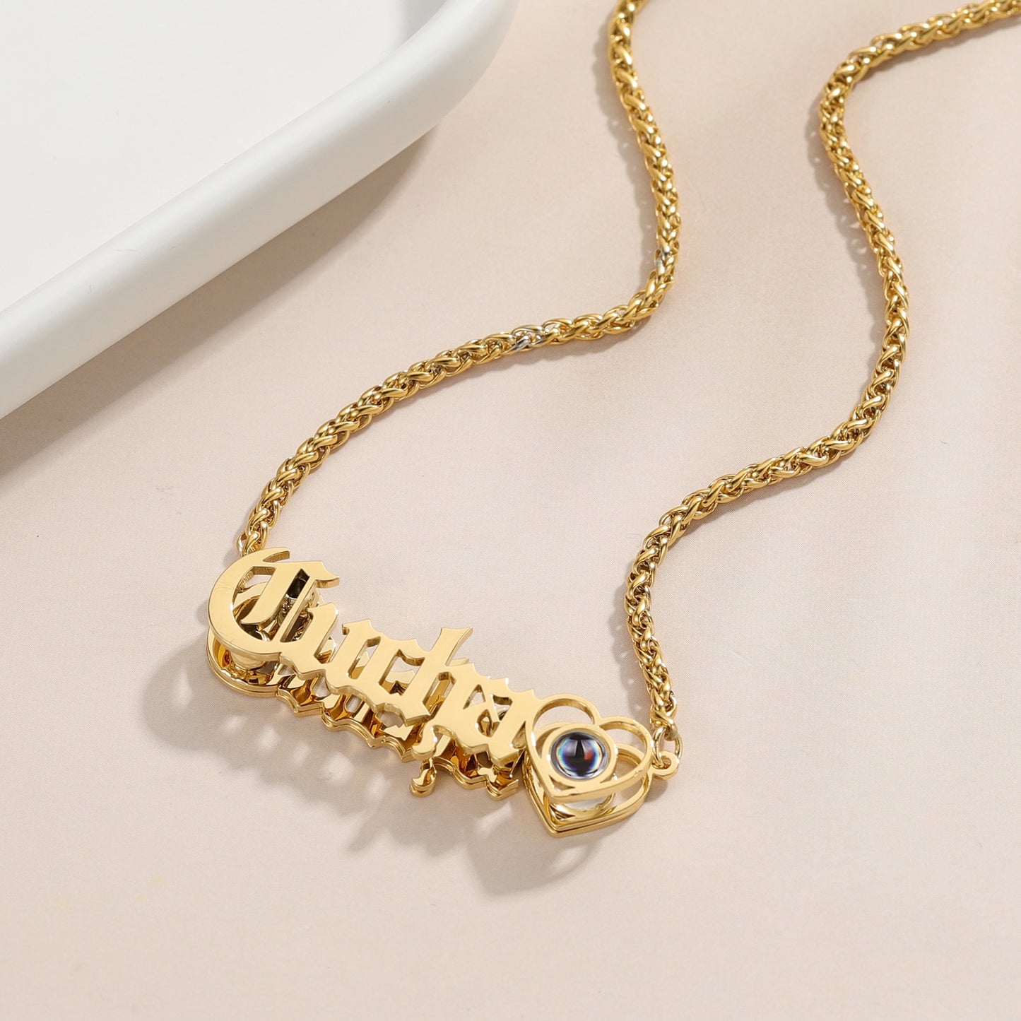 Custom Name Projection Photo Necklace Style ER87