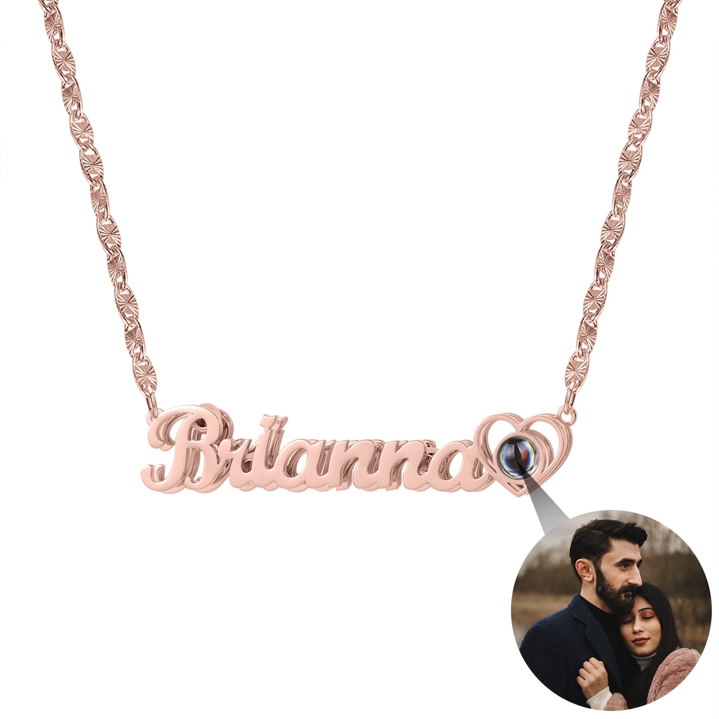 Custom Name Projection Photo Necklace Style ER88