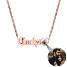 Cargar imagen en el visor de la galería, Custom Name Projection Photo Necklace Style ER87
