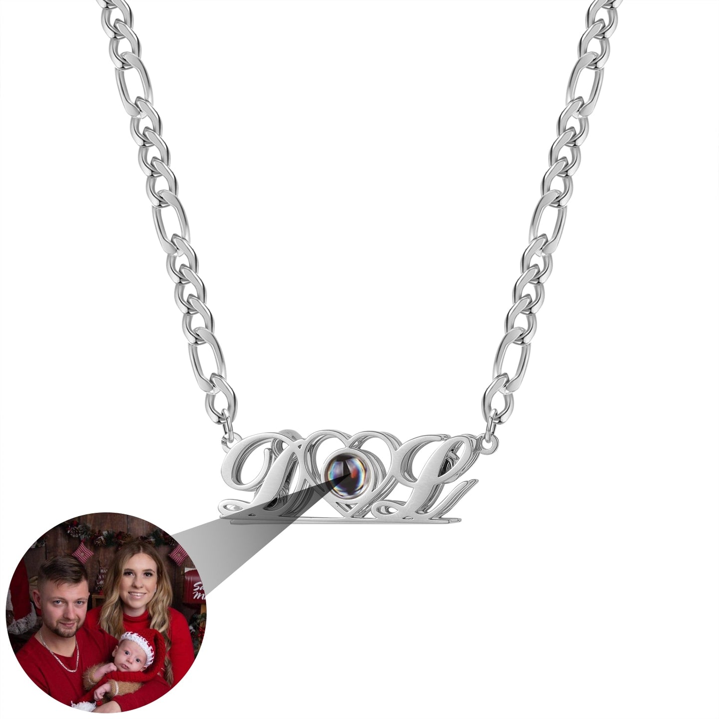 Custom Name Projection Photo Necklace Style ER86