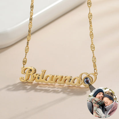 Custom Name Projection Photo Necklace Style ER88