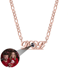 Load image into Gallery viewer, Custom Name Projection Photo Necklace Style ER86
