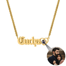 Cargar imagen en el visor de la galería, Custom Name Projection Photo Necklace Style ER87
